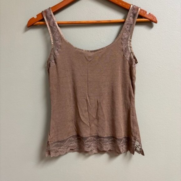 VTG Banana Republic Womens Silk Cotton Y2K Lace Trim Tank Top Size S Feminine - Picture 5 of 10